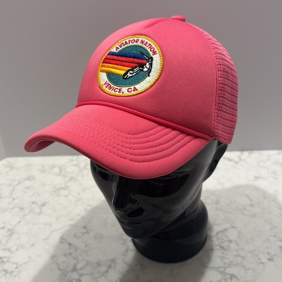 Aviator Nation Accessories - Aviator Nation Hot Pink Venice Trucker Hat